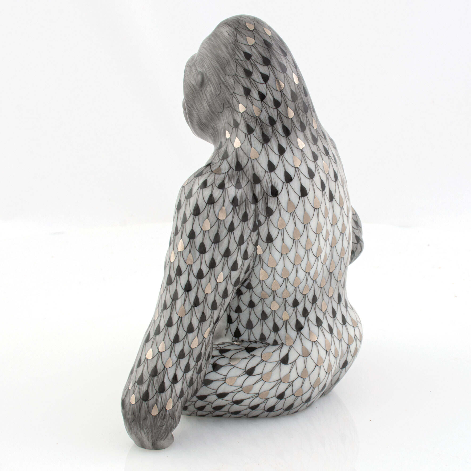 Herend Silverback Gorilla Figurine — additional view