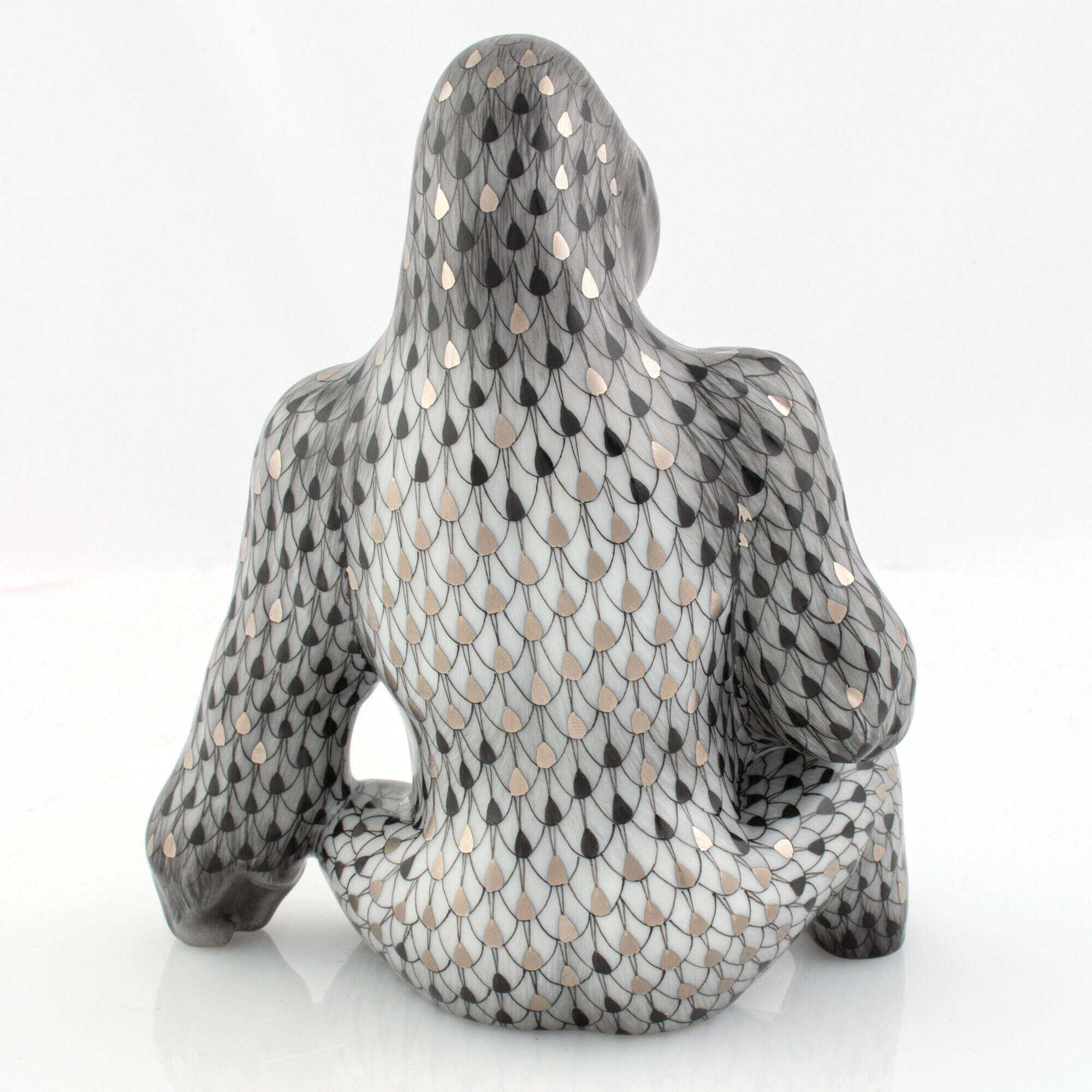 Herend Silverback Gorilla Figurine — additional view