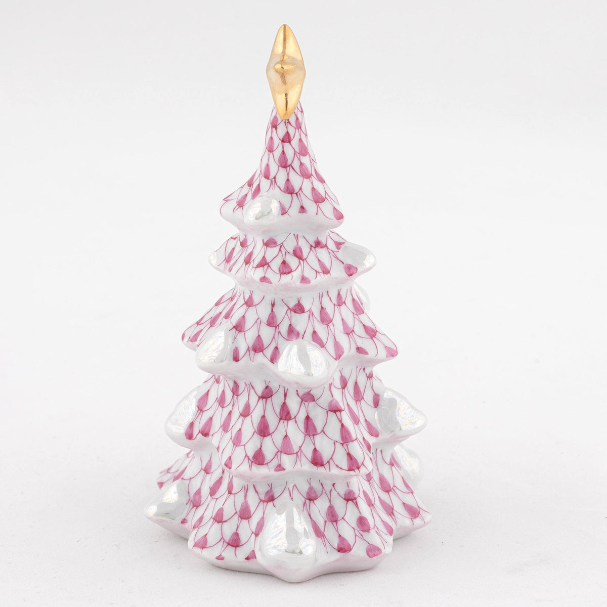 Herend Simple Christmas Tree Figurine – Raspberry, alternate view