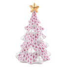 Herend Simple Christmas Tree in Raspberry - Hand-painted Hungarian porcelain figurine