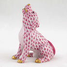 Herend Singing Beagle Figurine – Raspberry, alternate view