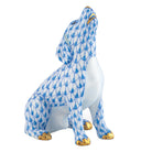 Singing Beagle Figurine in hand-painted Blue porcelain by Herend of Hungary