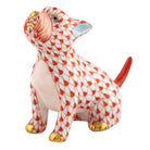 Herend Singing Westie Figurine porcelain figurine painted in the Rust fishnet pattern