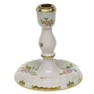 Hand-painted Herend Single Candlestick Candlestick Holder in fine porcelain, 6in H, on a white background