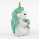 Herend Sitting Unicorn Figurine – Green, alternate view