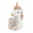 Chocolate fishnet Sitting Unicorn Figurine figurine, hand-painted Herend porcelain with 24k gold accents