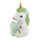 Herend Sitting Unicorn Figurine porcelain figurine painted in the Key Lime fishnet pattern