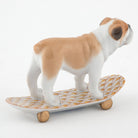 Herend Skateboarding Bulldog Figurine – Butterscotch, alternate view