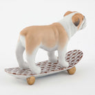 Herend Skateboarding Bulldog Figurine – Chocolate, alternate view