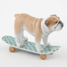 Herend Skateboarding Bulldog Figurine – Green, alternate view
