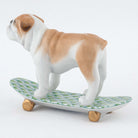 Herend Skateboarding Bulldog Figurine – Key Lime, alternate view