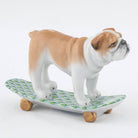 Herend Skateboarding Bulldog Figurine – Key Lime, alternate view