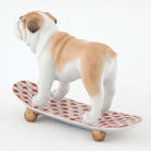 Herend Skateboarding Bulldog Figurine – Rust, alternate view