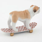 Herend Skateboarding Bulldog Figurine – Rust, alternate view