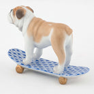 Herend Skateboarding Bulldog Figurine – Sapphire, alternate view