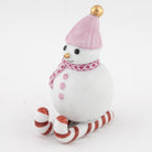 Herend Skiing Snowman Figurine – Raspberry, alternate view