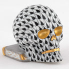 Herend Skull Figurine – Black, alternate view