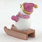 Herend Sledding Snowman Figurine – Raspberry, alternate view