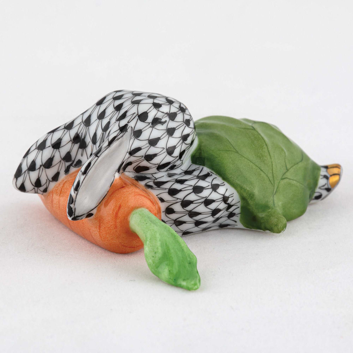 Herend Slumber Bunny Figurine – Black, alternate view
