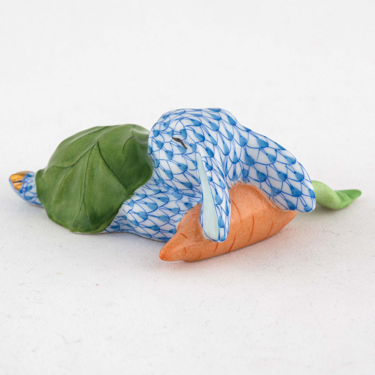 Herend Slumber Bunny Figurine – Blue, alternate view