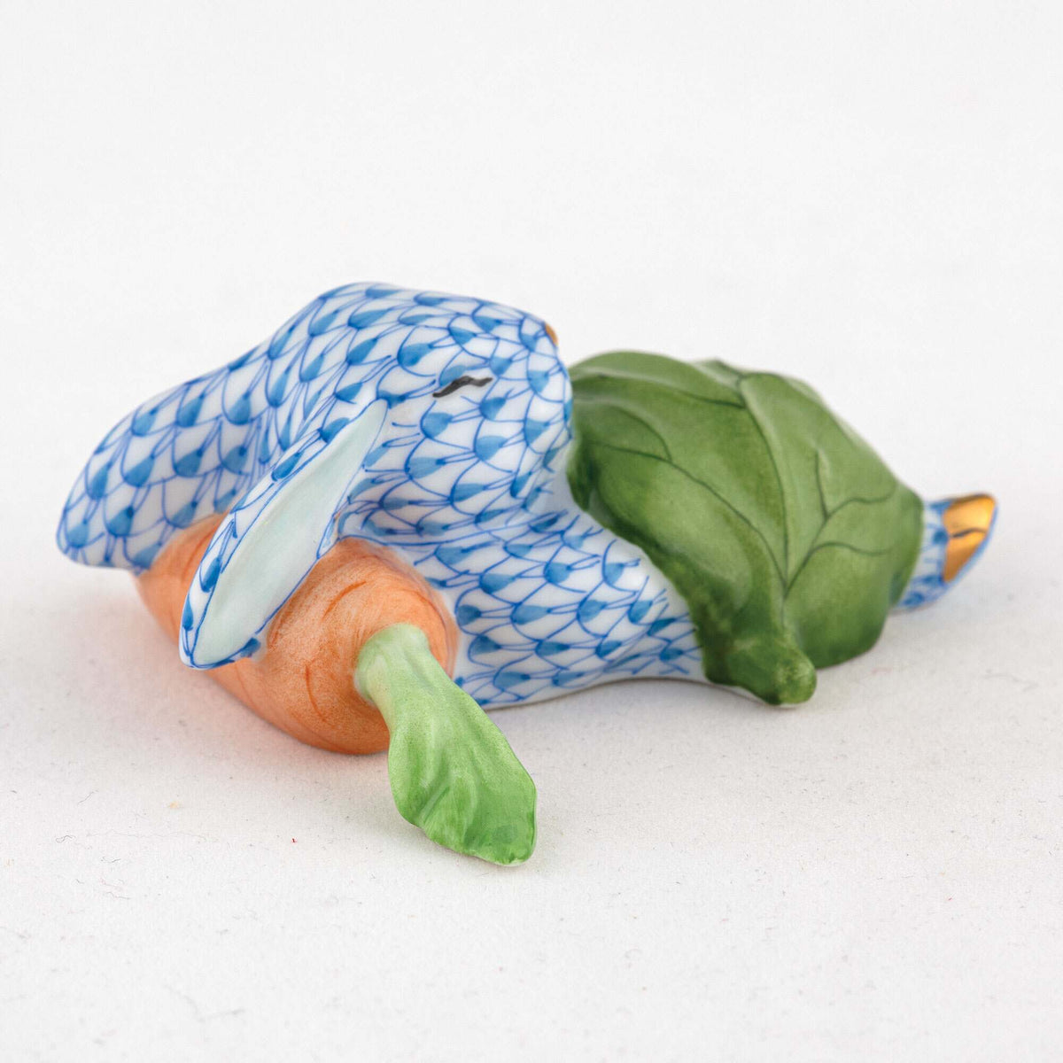 Herend Slumber Bunny Figurine – Blue, alternate view