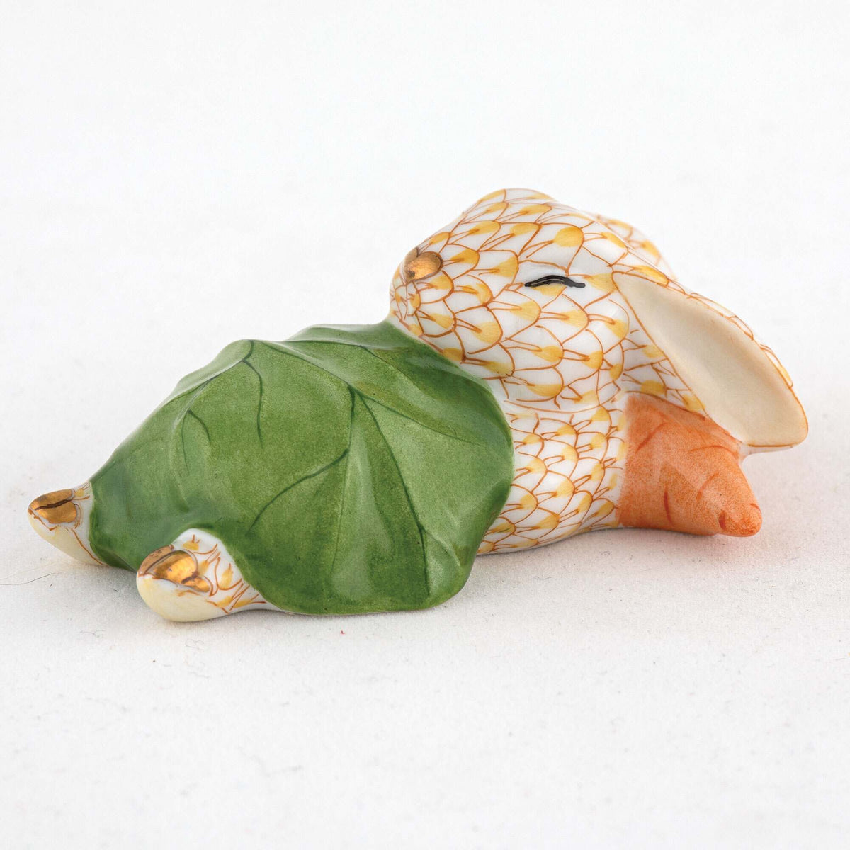 Herend Slumber Bunny Figurine – Butterscotch, alternate view