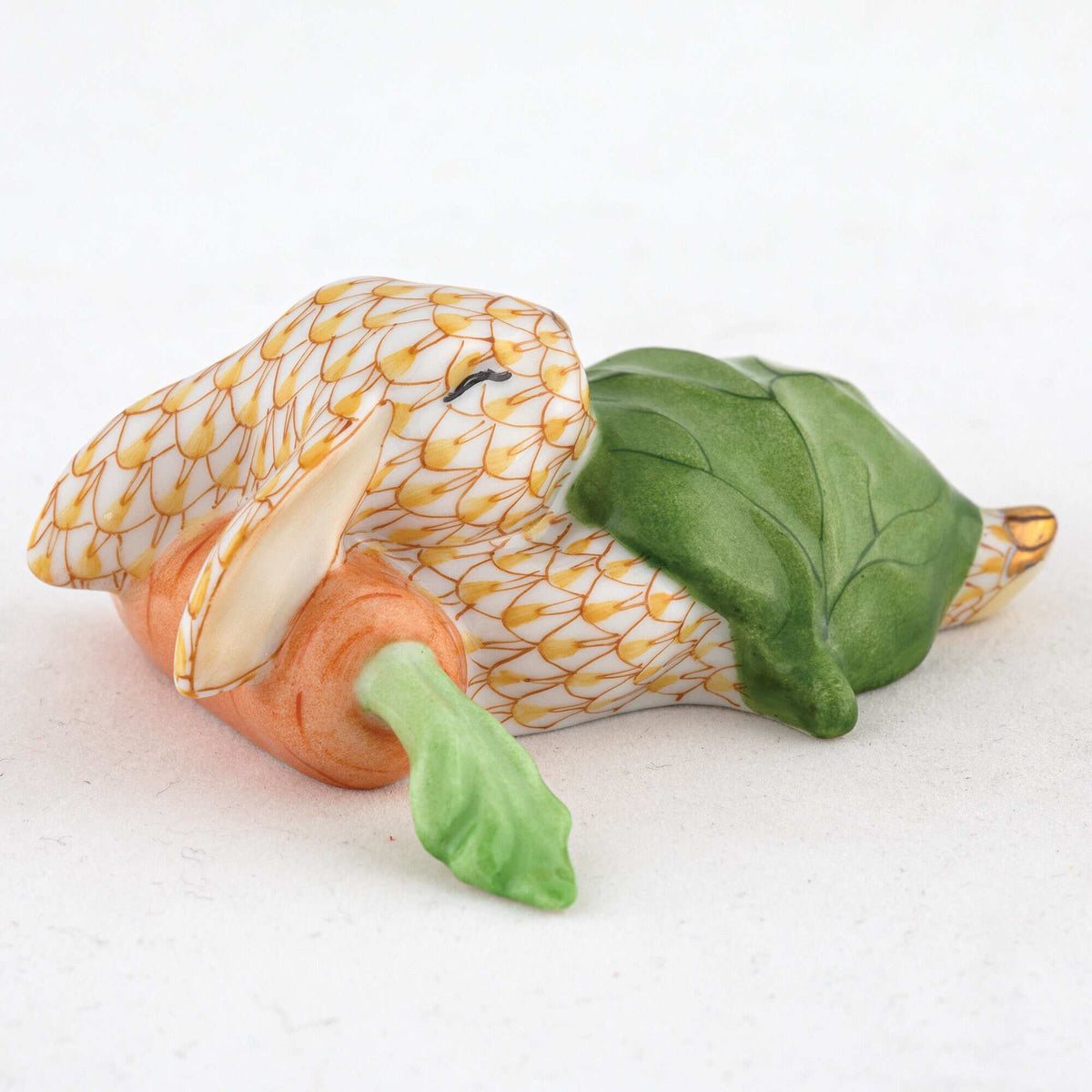 Herend Slumber Bunny Figurine – Butterscotch, alternate view