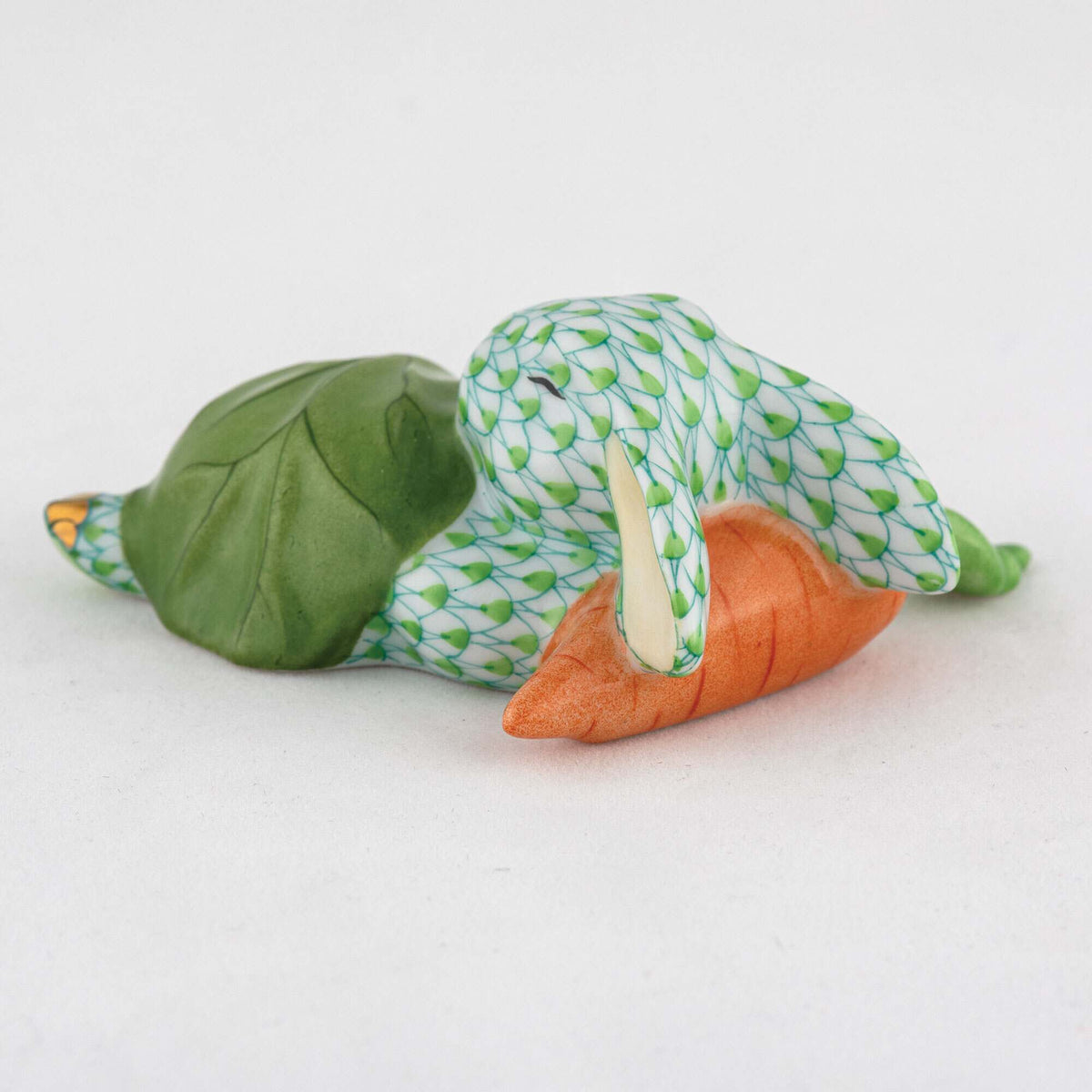Herend Slumber Bunny Figurine – Key Lime, alternate view