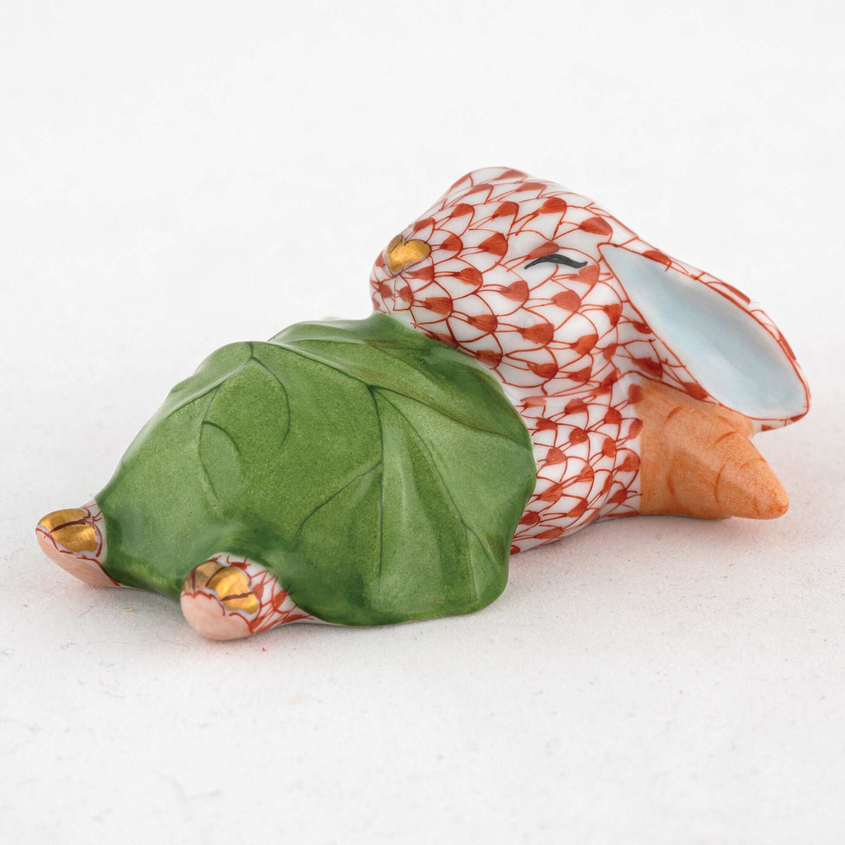 Herend Slumber Bunny Figurine – Rust, alternate view