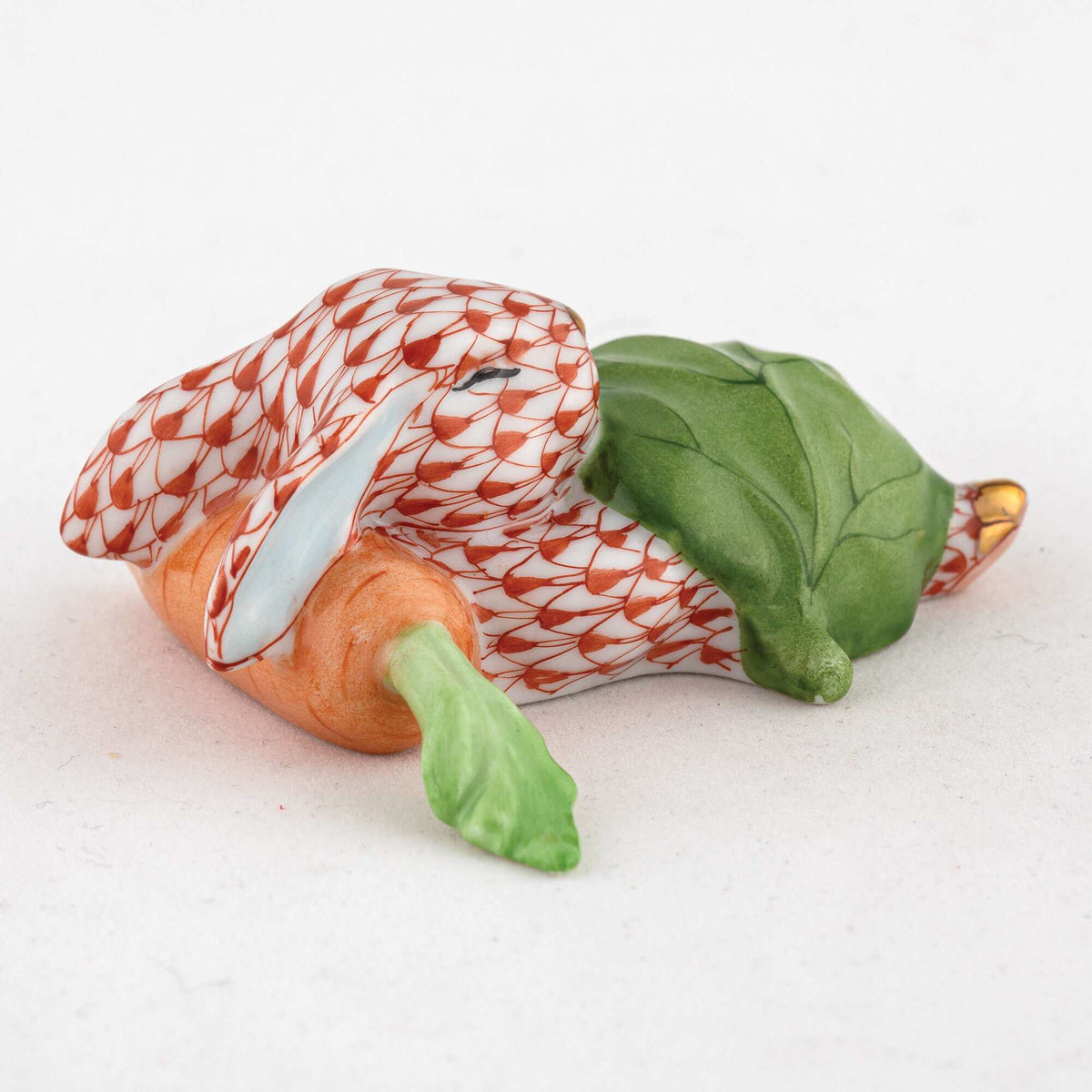 Herend Slumber Bunny Figurine – Rust, alternate view