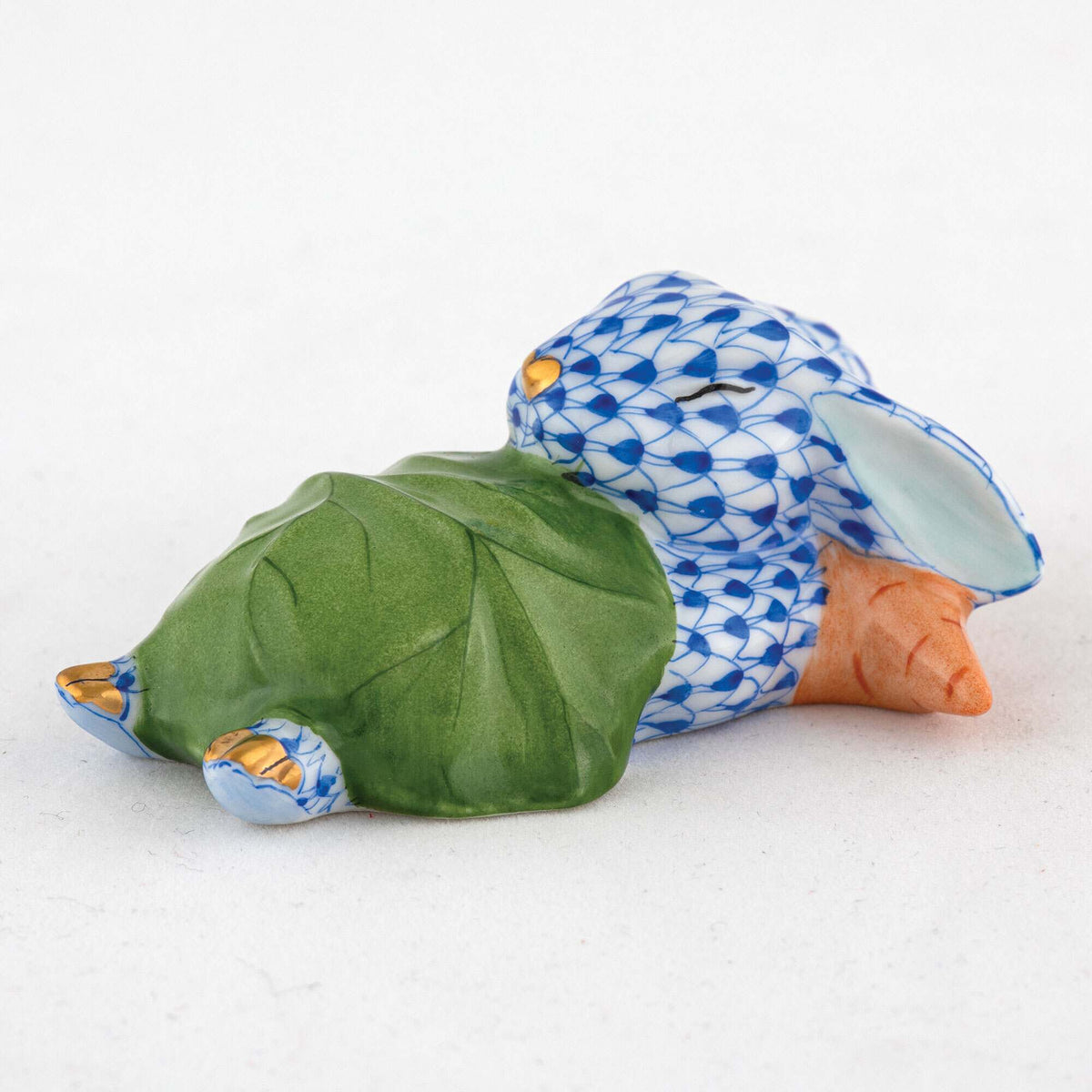 Herend Slumber Bunny Figurine – Sapphire, alternate view
