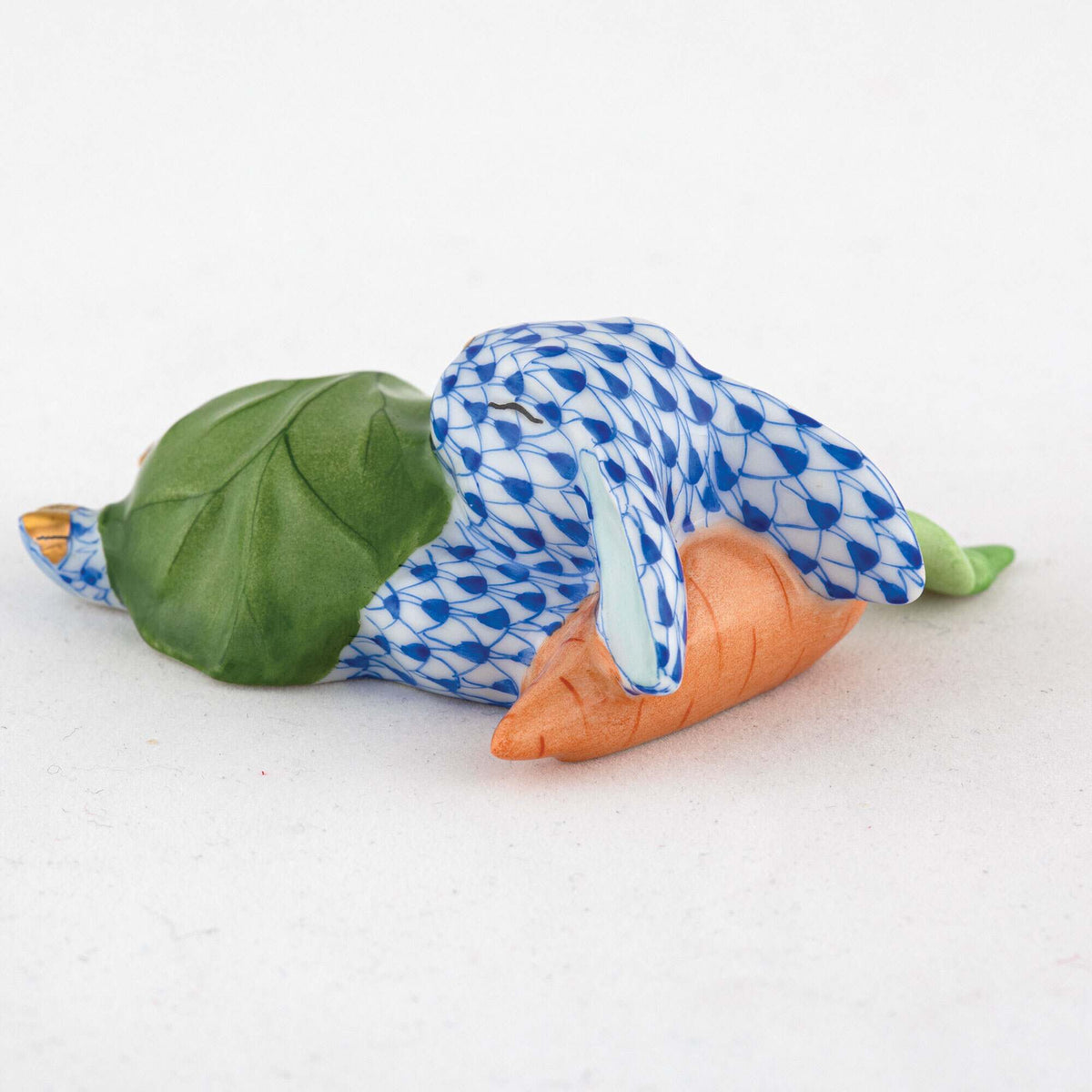 Herend Slumber Bunny Figurine – Sapphire, alternate view