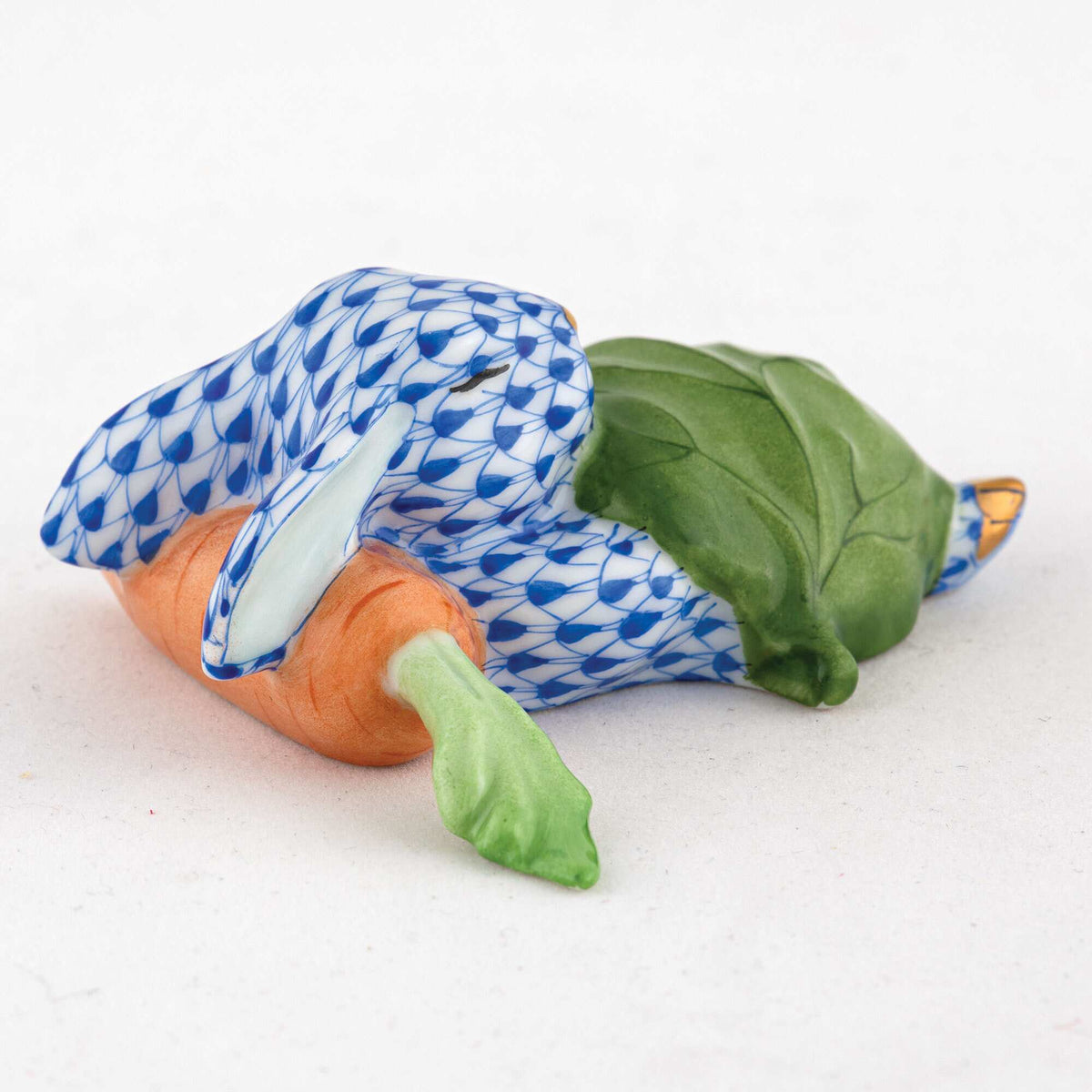 Herend Slumber Bunny Figurine – Sapphire, alternate view