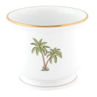 Hand-painted Herend Small Cachepot in fine porcelain, 5.75in H X 6.5in D, on a white background