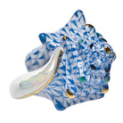 Small Conch Shell Figurine in hand-painted Blue porcelain by Herend of Hungary