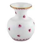 Hand-painted Herend Small Heart Vase in fine porcelain, 2.25in L X 2.25in W X 2.75in H, on a white background