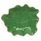 Hand-painted Herend Small Leaf Dish Decorative Plate in fine porcelain, 3.75in L, on a white background