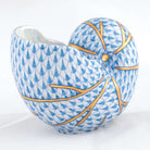 Herend Small Nautilus Figurine – Blue, alternate view