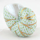 Herend Small Nautilus Figurine – Key Lime, alternate view