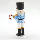 Herend Small Nutcracker W/Candy Cane Figurine – Blue, alternate view