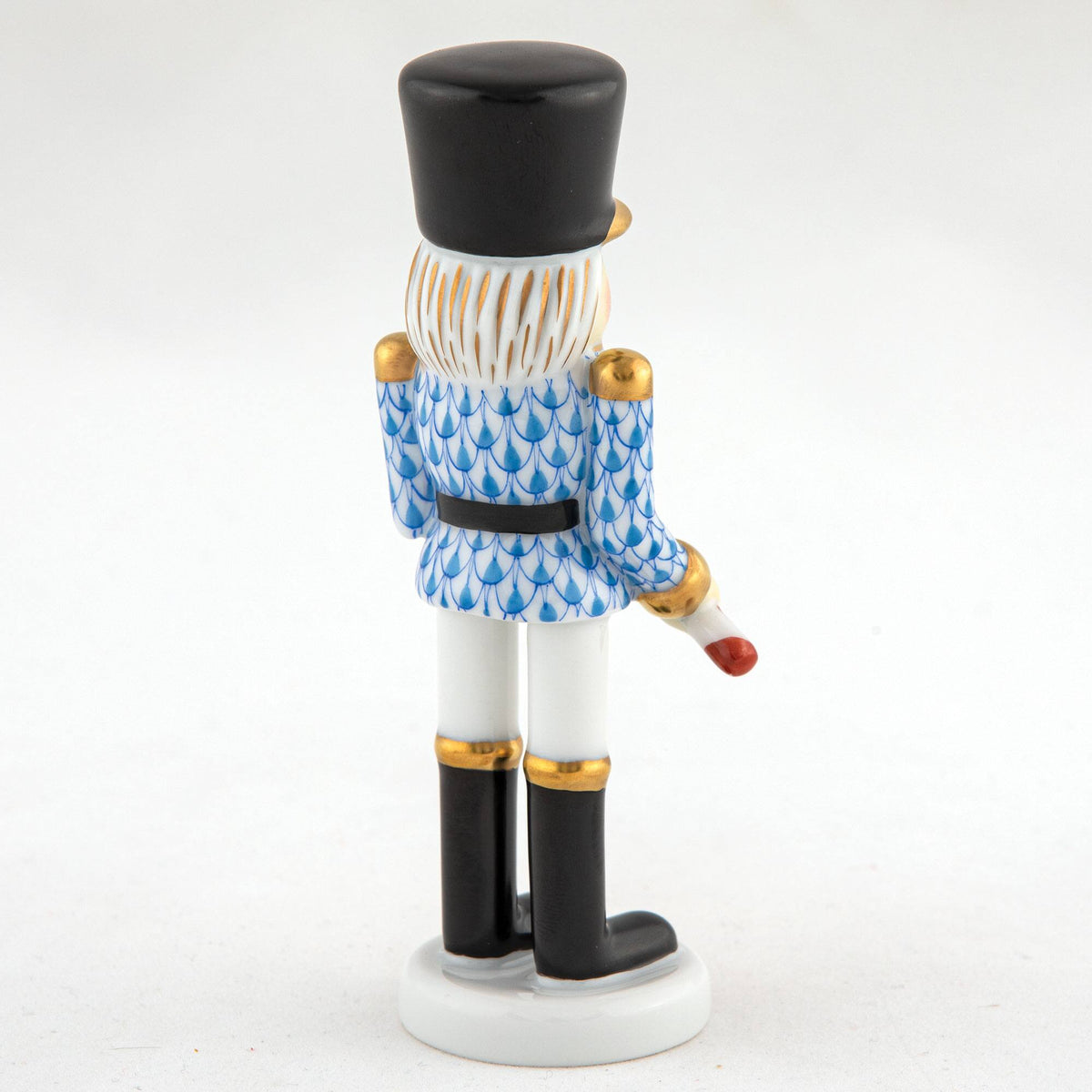 Herend Small Nutcracker W/Candy Cane Figurine – Blue, alternate view