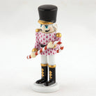 Herend Small Nutcracker W/Candy Cane Figurine – Raspberry, alternate view