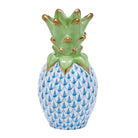 Small Pineapple Figurine in hand-painted Blue porcelain by Herend of Hungary