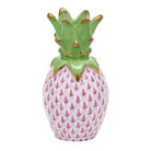Raspberry fishnet Small Pineapple Figurine figurine, hand-painted Herend porcelain with 24k gold accents