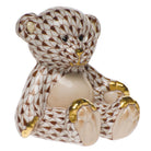 Small Teddy Bear Figurine in hand-painted Chocolate porcelain by Herend of Hungary