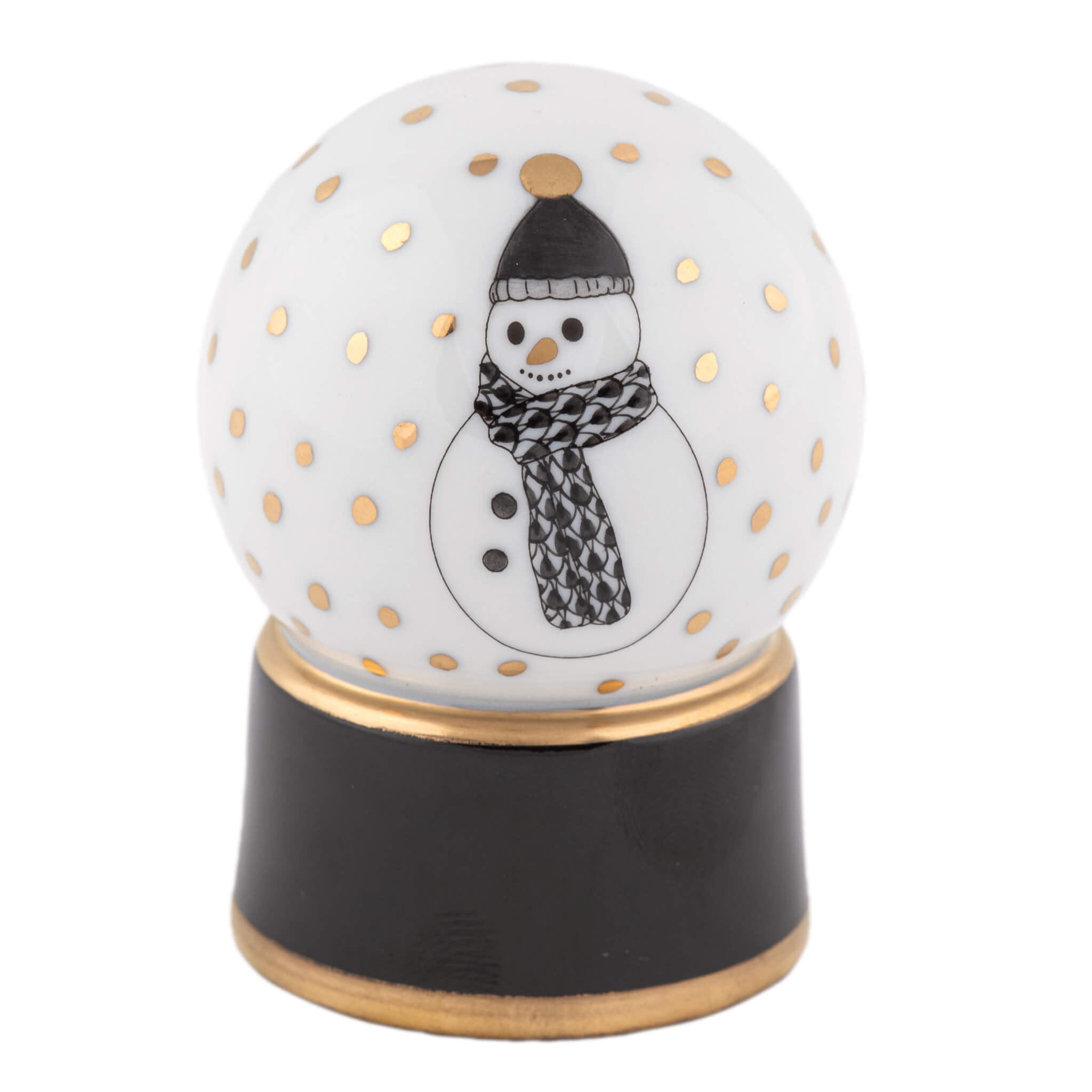 Herend Snow Globe in Black