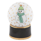 Snow Globe Figurine in hand-painted Key Lime porcelain by Herend of Hungary