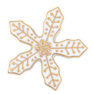 Hand-painted Herend Snowflake Figurine in fine porcelain, 2.25in L X 2.25in W X .5in H, on a white background
