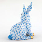 Herend Snowshoe Hare Figurine – Blue, alternate view