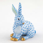 Herend Snowshoe Hare Figurine – Blue, alternate view